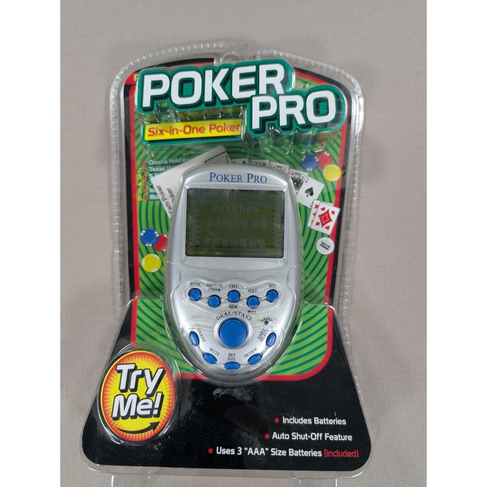 Westminster Poker Pro Pocket Arcade Six-in-One Poker Handheld Game NEW Sealed
